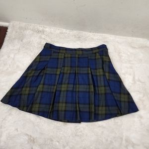 H&M Divide Plaid pleated skirt
